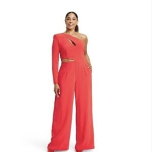 Sergio Hudson One Shoulder Cut-Out Jumpsuit Large. New with no tags.